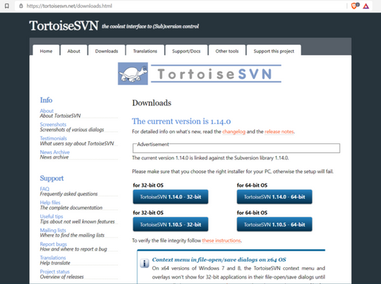 install the TortoiseSVN