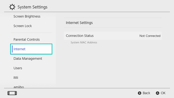Internet Option Right to the Left Menu