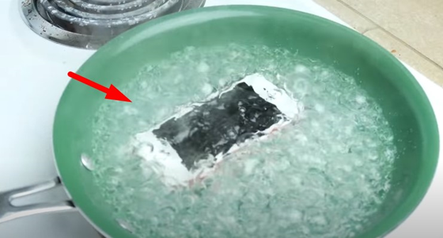 iPhone in boiling saltwater