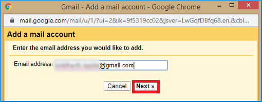 key in your old Gmail account