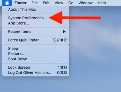 Launch the System Preferences