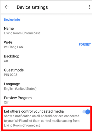 Let others control your media cast