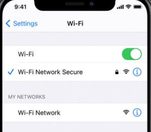 locating SSID from the connected network