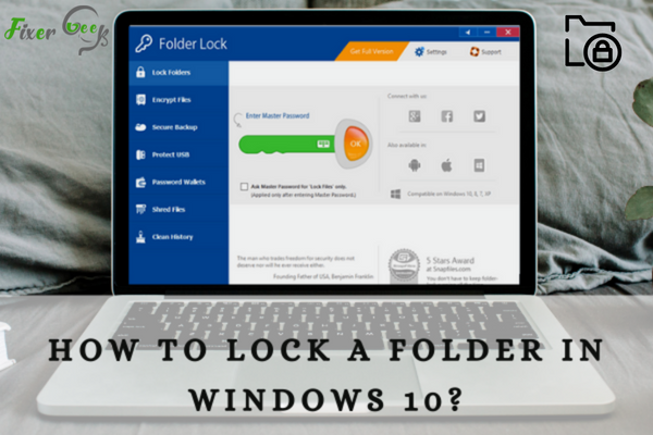 How to lock a folder in windows 10?