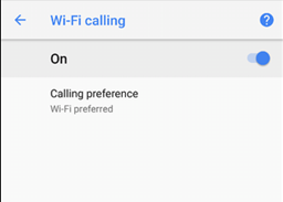 look for Wi-Fi Calling