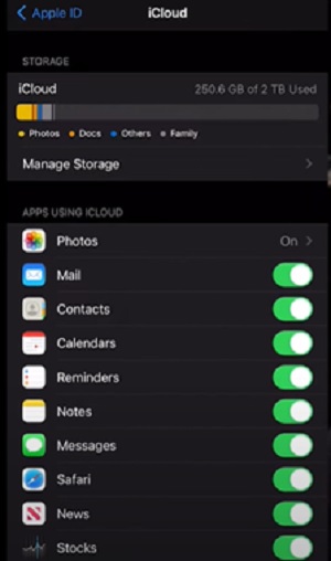 managing the app syncing options