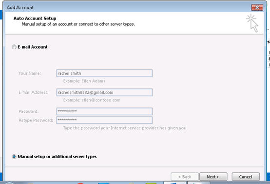 Manual setup or additional server types