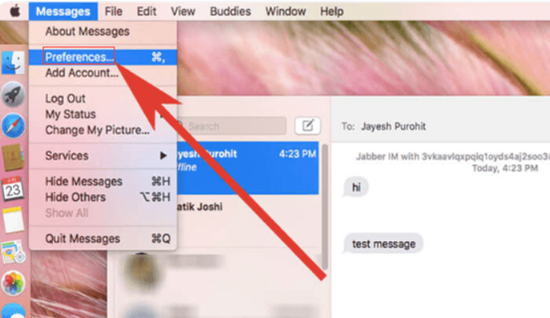messages in the iCloud application