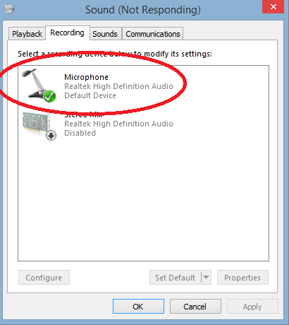Microphone and then disable it