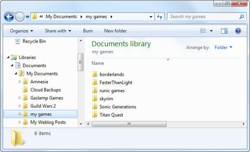 My gamefolder