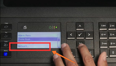 Network using the Arrow buttons