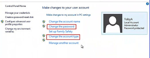 new password then confirm it