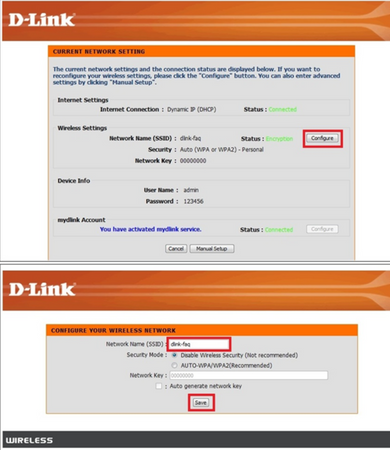 old interface of D Link routers