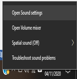 Open Sound Settings