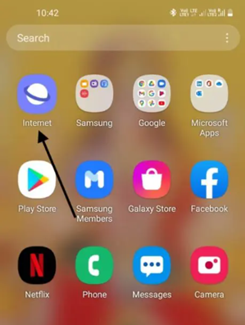 open the app drawer