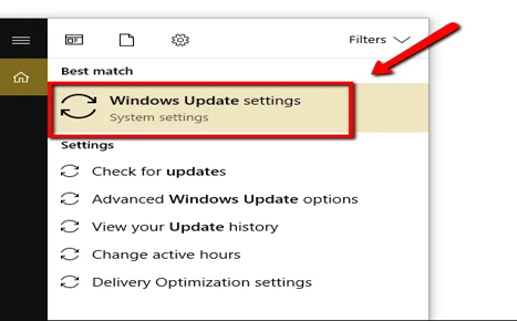 open Windows Update settings