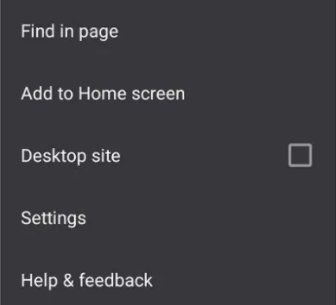 opening the “Settings” option