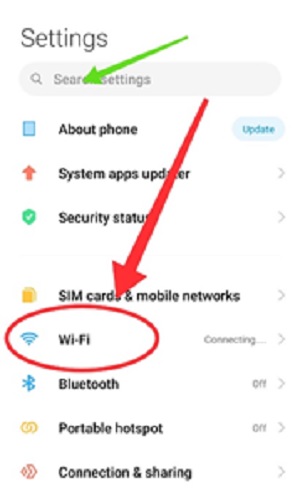 Open WiFi on mobile