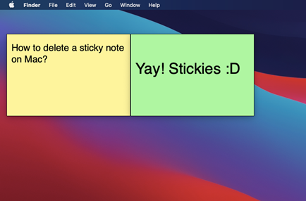 Overview of the Stickies app