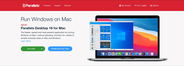 Parallels product page