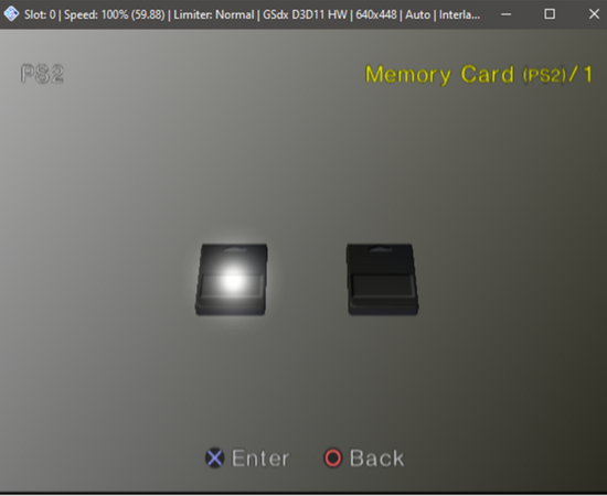 PCSX2 memory card port