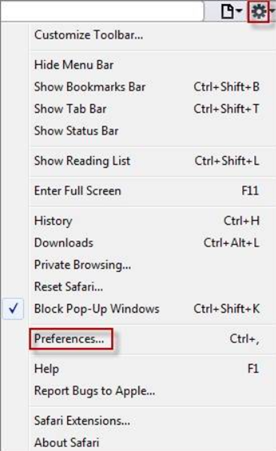 Pick Preferences from the dropdown menu