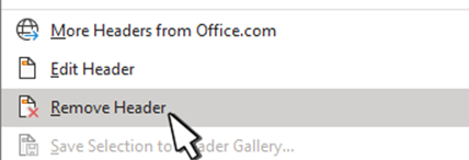 Remove Header