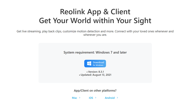 Reolink App & Client