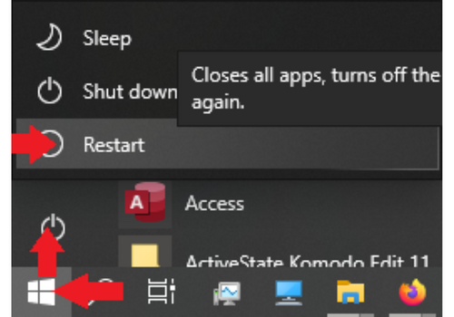 Restart your computer