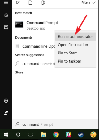Right click on Command Prompt