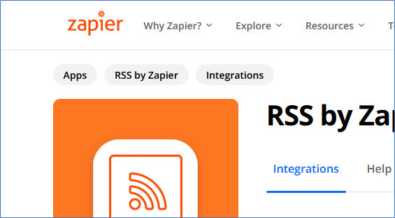 RSS by Zapier Homepage