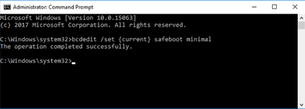 safeboot minimal command