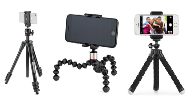 Samples of tripods for iPhone