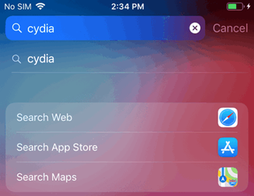 Search for Cydia