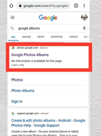 search for Google Albums