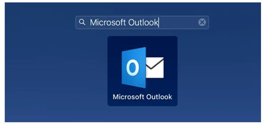 Search Microsoft Outlook on Dock