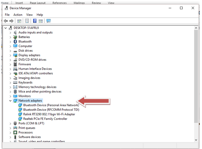 Section Network Adapters