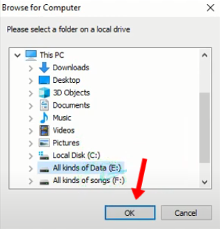 Select a file or folder