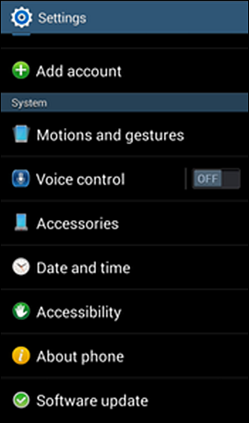 Select About Phone on Android Settings