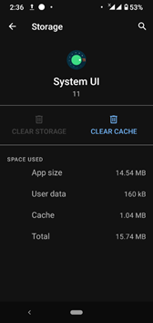 Select Clear Cache