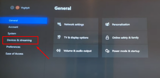 Select Devices and streaming