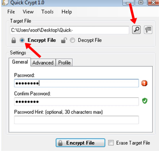 select Encrypt File