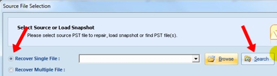 select Recover Single File