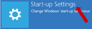 select Startup Settings