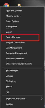 Select the Device Manager