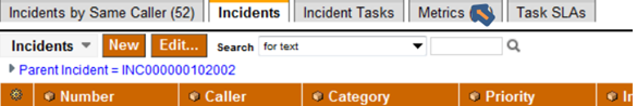 Select the Incidents tab