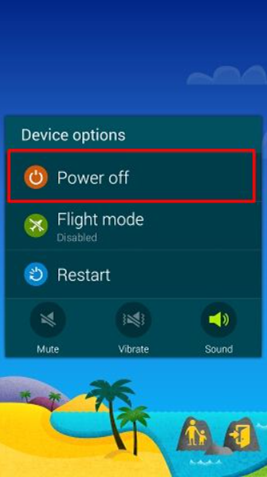 Select the Power off option