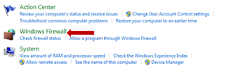 select Windows Firewall