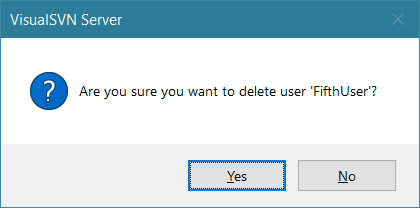 Select Yes to delete