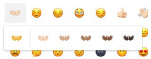 selecting the preferred emoji color